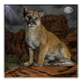 affiche de montagne cougar (Devant)