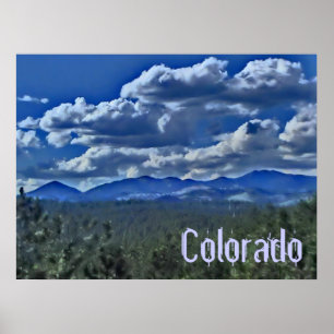 Affiche de montagne du Colorado
