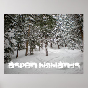Affiche de montagnes d'Aspen