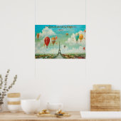 Affiche de montgolfière sur Paris (Cuisine)
