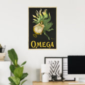 Affiche de montre Omega - Affiche de Cappiello (Bureau à domicile)