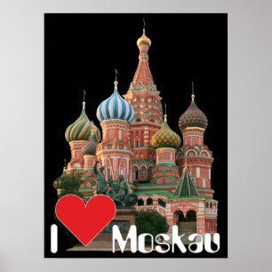 Affiche de Moscou Russie Russia