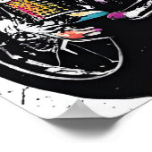 Affiche de motard lion gothique - Cadeau de décora (Coin)
