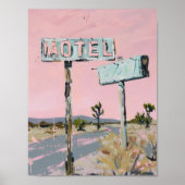 Affiche de motel sur route désertique (Devant)