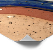 Affiche de motif abstrait à arche bleue (Coin)