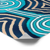 Affiche de motif abstrait d'art moderne de lignes  (Coin)