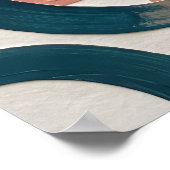 Affiche de motif abstrait de ruban rétro (Coin)