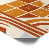Affiche de motif de café Ochre Folk (Coin)