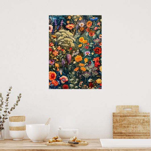 Affiche de motif floral de William Morris – Bot Vi (Cuisine)