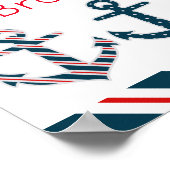 Affiche de motifs d'ancres nautiques (Coin)