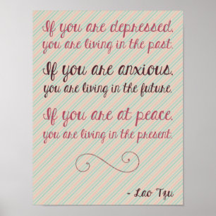 Affiche de motivation 8,5 x 11 de citation de Tzu