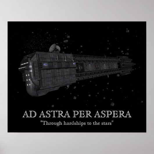 Affiche de motivation Ad astra per aspera (Devant)