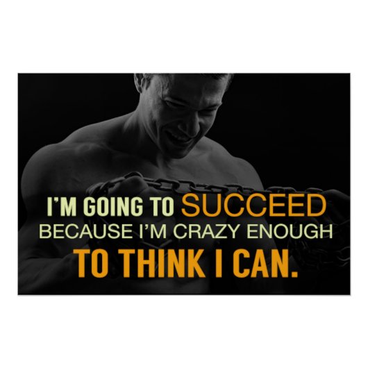 Affiche de motivation Assez Fou (Devant)