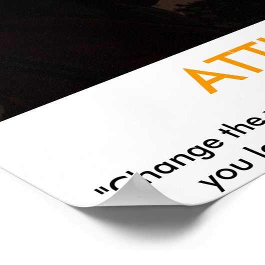 Affiche de motivation ATTITUDE (Coin)