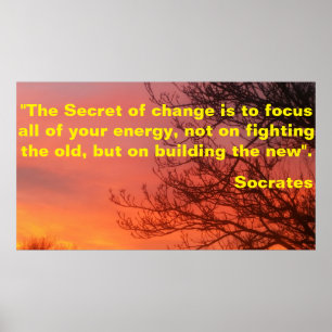 Affiche de motivation au sujet de changement