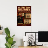 Affiche de motivation au travail d'équipe | Roland (Bureau à domicile)