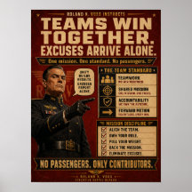 Affiche de motivation au travail d'équipe | Roland