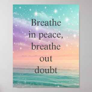 Affiche de motivation avec ciel étoilé nocturne