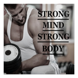Affiche de motivation Corps sain esprit sain