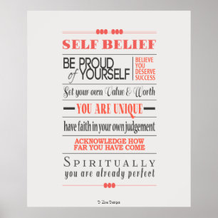Affiche de motivation de citation de croyance