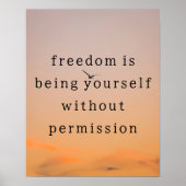 Affiche de motivation de la citation de la liberté (Devant)