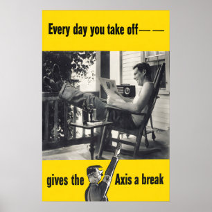 Affiche de motivation de la Seconde Guerre mondial