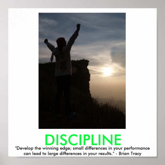 Affiche de motivation DISCIPLINE (Devant)