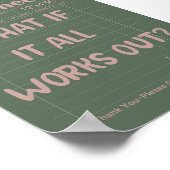 Affiche de motivation « Et si tout s'arrange » (Coin)