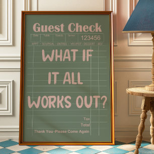 Affiche de motivation « Et si tout s'arrange »