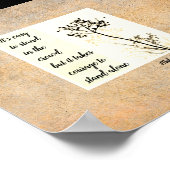 Affiche de motivation Gandhi sur l'art nature (Coin)