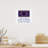 Affiche de motivation kaléidoscopique. Commencer a (Cuisine)