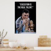 Affiche de motivation : L'exécution est le vrai ta (Cuisine)