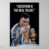 Affiche de motivation : L'exécution est le vrai ta (Devant)