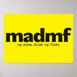 Affiche de motivation - mes actions décident mon