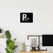 affiche de motivation noir et blanc moderne audaci (Bureau à domicile)