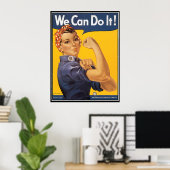 Affiche de motivation 'Nous pouvons le faire' (Bureau à domicile)