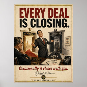 Affiche de motivation pour la conclusion des vente