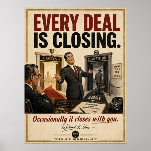 Affiche de motivation pour la conclusion des vente (Devant)