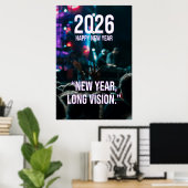 Affiche de motivation pour la nouvelle année 2026 (Bureau à domicile)