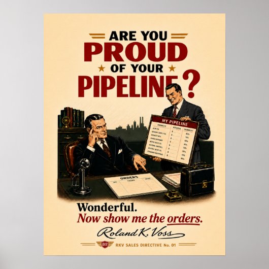 Affiche de motivation pour le pipeline des ventes (Devant)