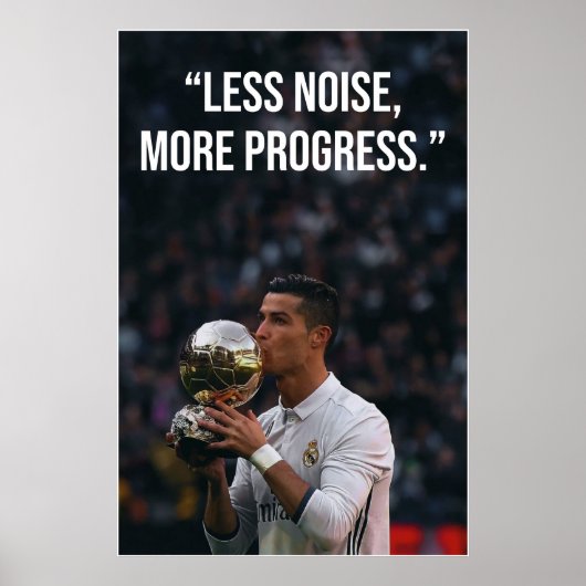 Affiche de motivation pour moins de bruit et plus (Devant)
