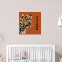 Affiche de motivation pour rester concentré Tigre