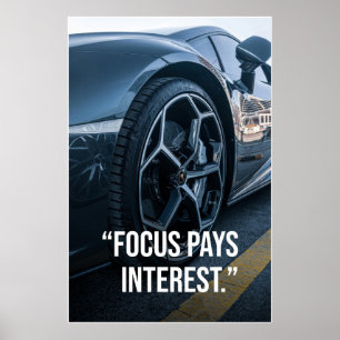 Affiche de motivation pour voiture Focus Pays Inte