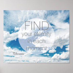 affiche de motivation Thoreau citation sur le ciel