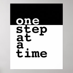 affiche de motivation une étape à la fois texte