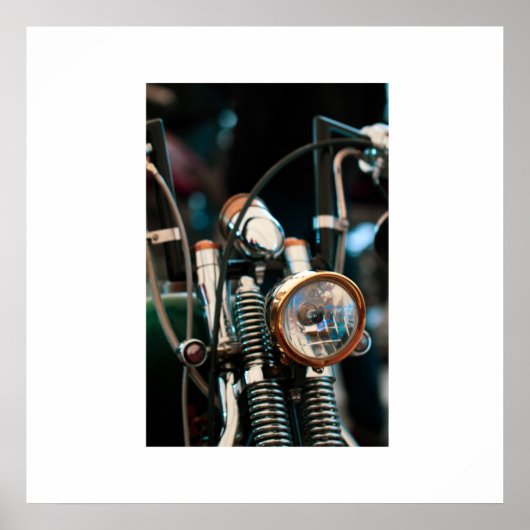 Affiche de moto motard pilote (Devant)