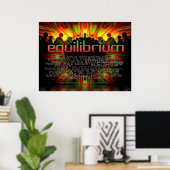 Affiche de mots d'équilibre (Bureau à domicile)