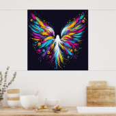 Affiche de mur d'ange abstrait sur papier semi-bri (Cuisine)