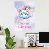 Affiche de mur d'anniversaire de fille licorne arc (Bureau à domicile)
