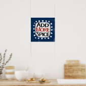 Affiche de mur d'art « Add More Spice » (Cuisine)